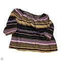 Top 3/4 Sleeve By Dalia In Striped Pattern, Size: M