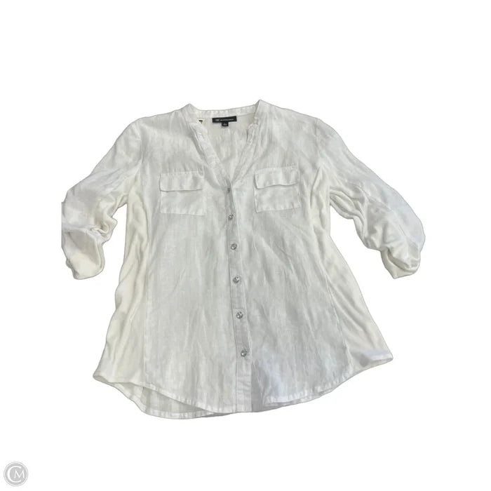 Top 3/4 Sleeve By Inc In White, Size: L