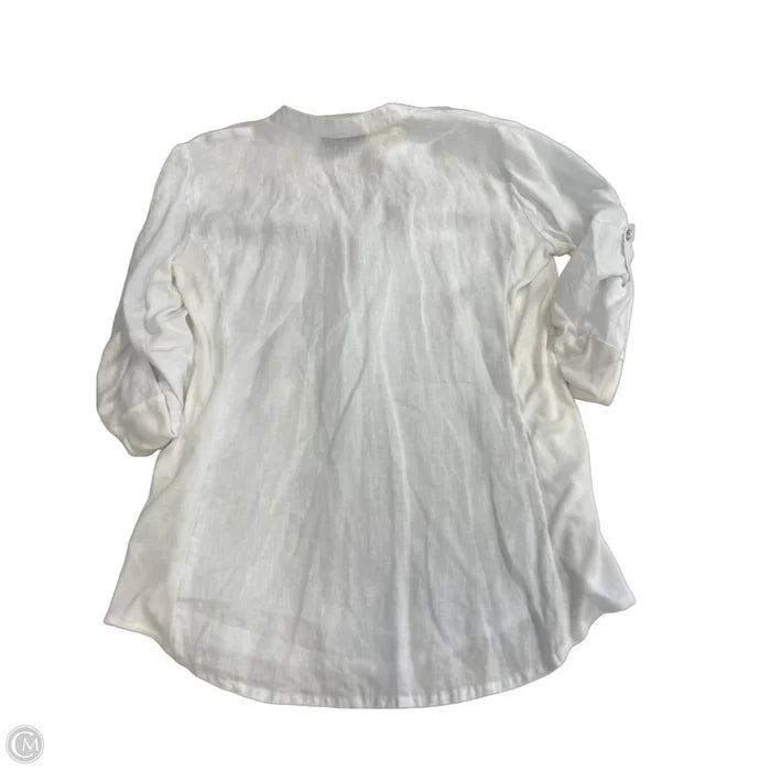 Top 3/4 Sleeve By Inc In White, Size: L