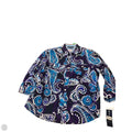 Top 3/4 Sleeve By Jones New York In Blue & Purple, Size: Xl