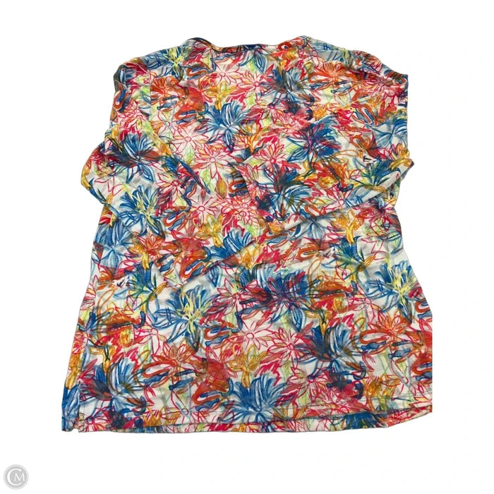 Top 3/4 Sleeve By Lulu B In Multi-colored, Size: L