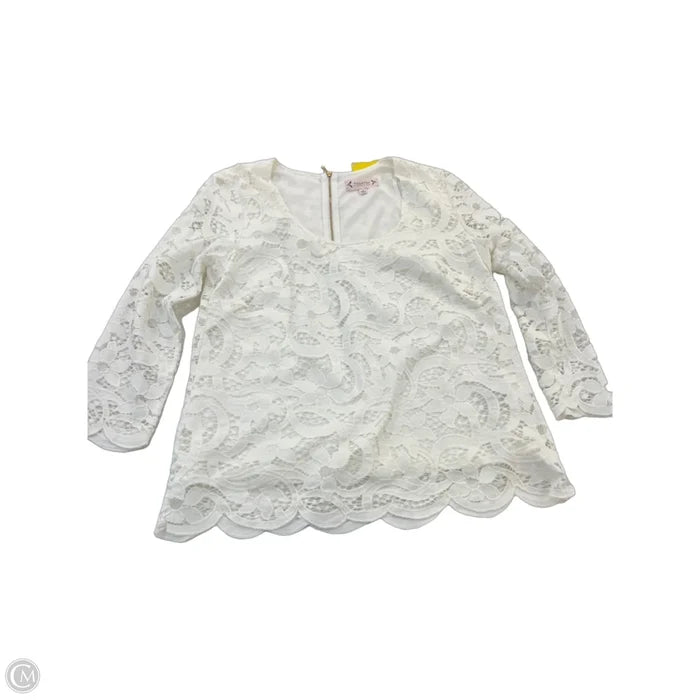 Top 3/4 Sleeve By Nanette By Nanette Lepore In White, Size: M