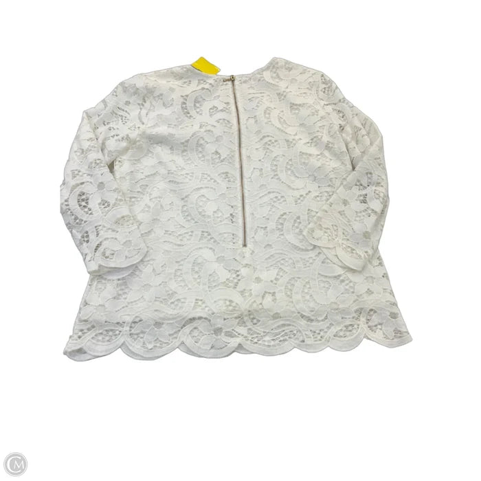 Top 3/4 Sleeve By Nanette By Nanette Lepore In White, Size: M