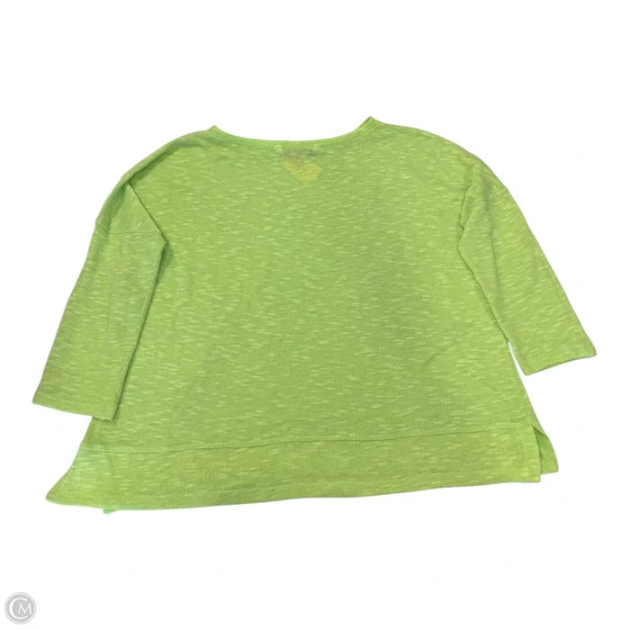 Top 3/4 Sleeve By Peter Nygard In Green, Size: M