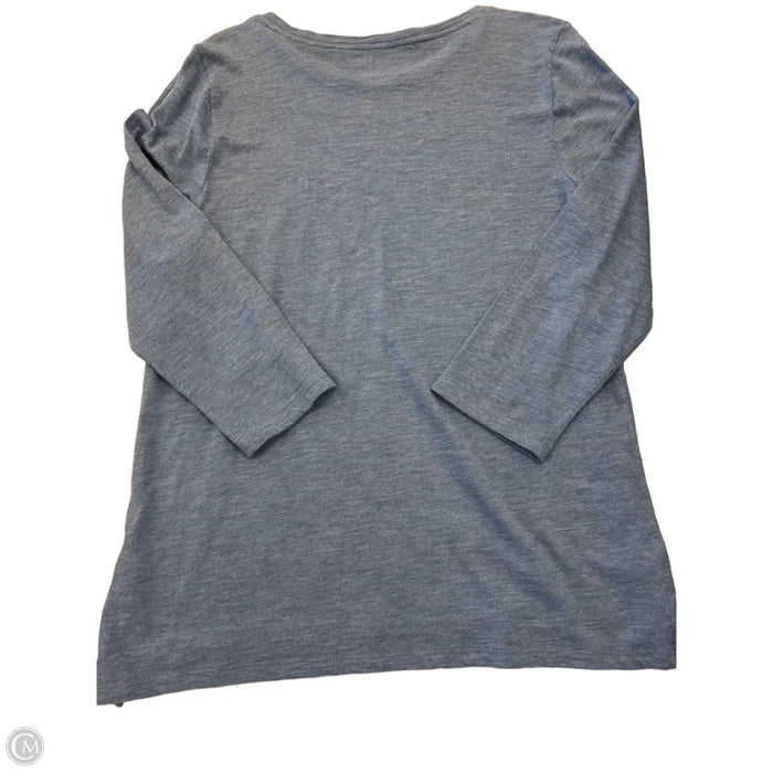 Top 3/4 Sleeve By Talbots In Blue, Size: L