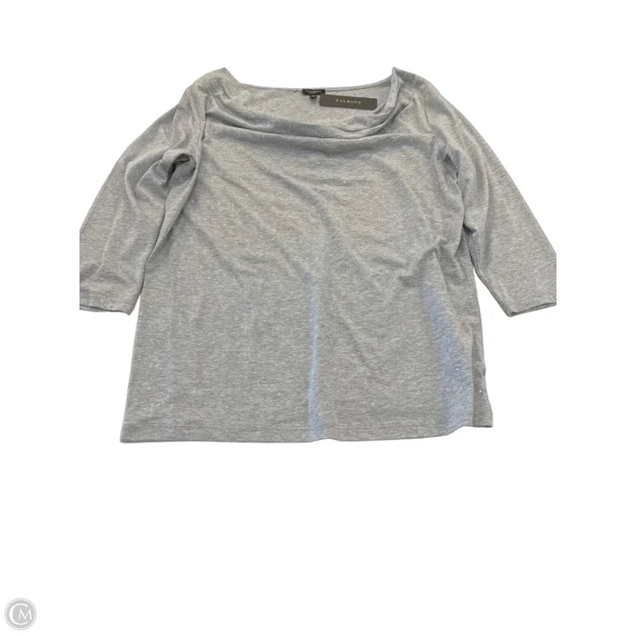 Top 3/4 Sleeve By Talbots In Grey, Size: Xl petite