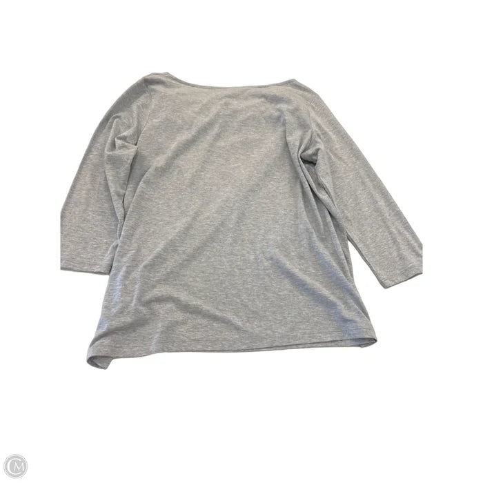 Top 3/4 Sleeve By Talbots In Grey, Size: Xl petite