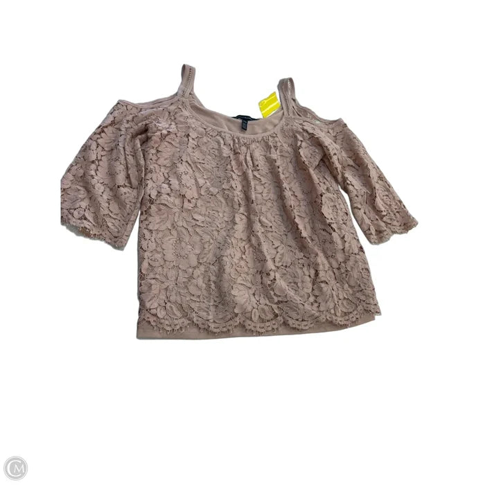 Top 3/4 Sleeve By White House Black Market In Pink, Size: Xxs
