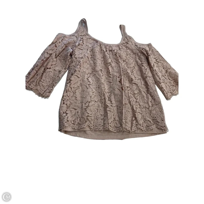 Top 3/4 Sleeve By White House Black Market In Pink, Size: Xxs