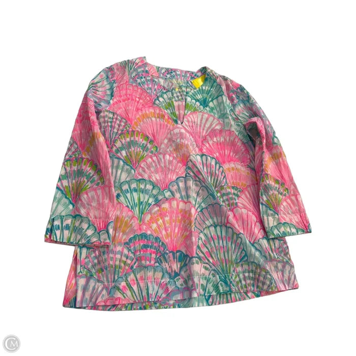 Top 3/4 Sleeve Designer By Lilly Pulitzer In Multi-colored, Size: S