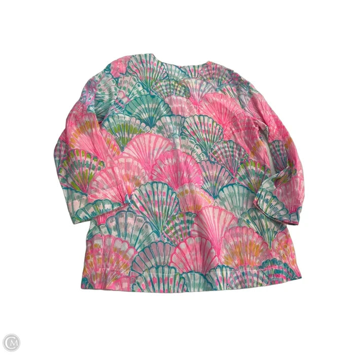 Top 3/4 Sleeve Designer By Lilly Pulitzer In Multi-colored, Size: S