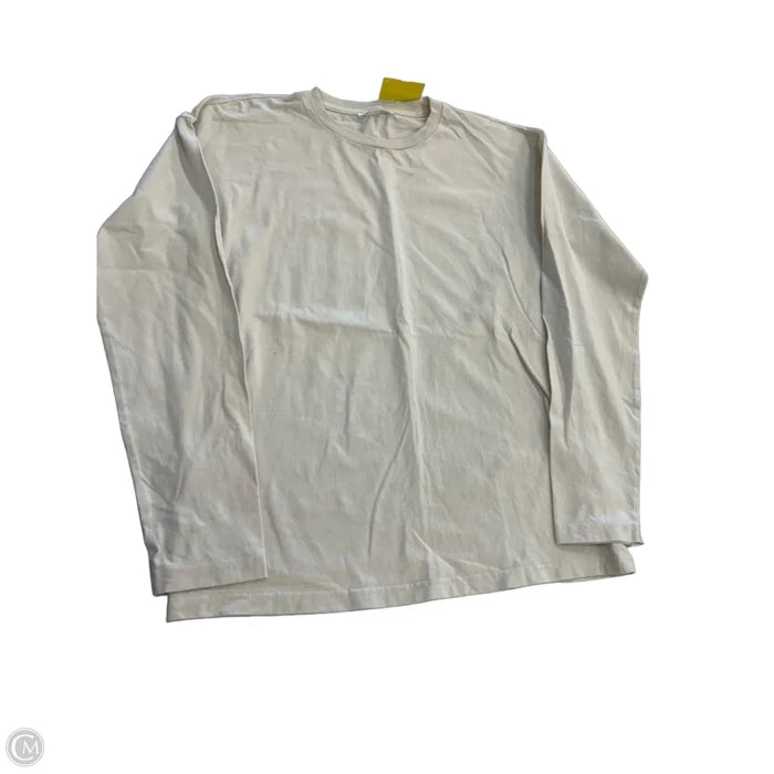 Top Long Sleeve Basic By Zara In Cream, Size: S