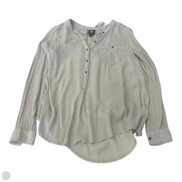 Top Long Sleeve By Bobeau In Beige, Size: S