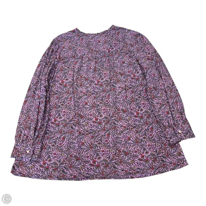 Top Long Sleeve By J. Jill In Purple, Size: 2x