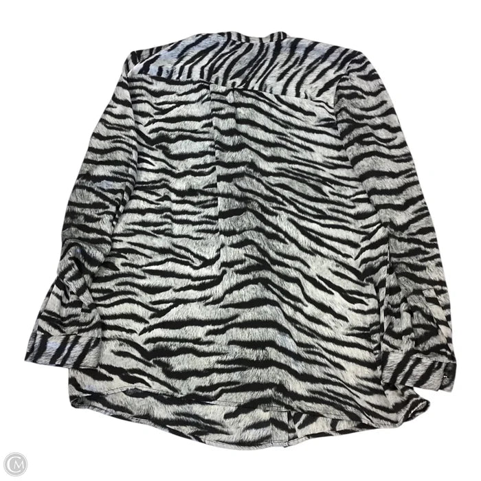 Top Long Sleeve By Michael By Michael Kors In Animal Print, Size: Xl