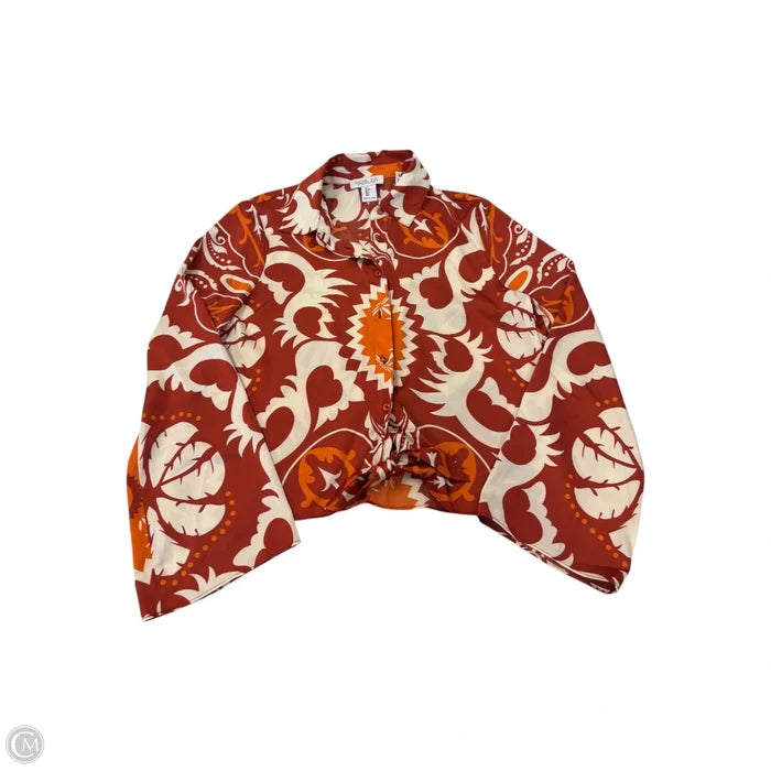 Top Long Sleeve By Rachel Zoe In Geometric Pattern, Size: S