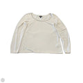 Top Long Sleeve By Talbots In Cream & Silver, Size: M