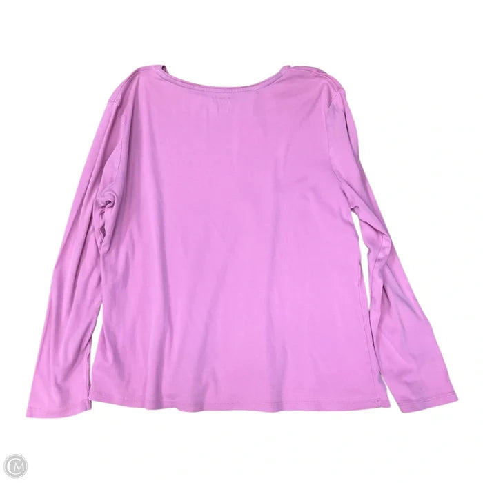 Top Long Sleeve By Talbots In Pink, Size: Xl