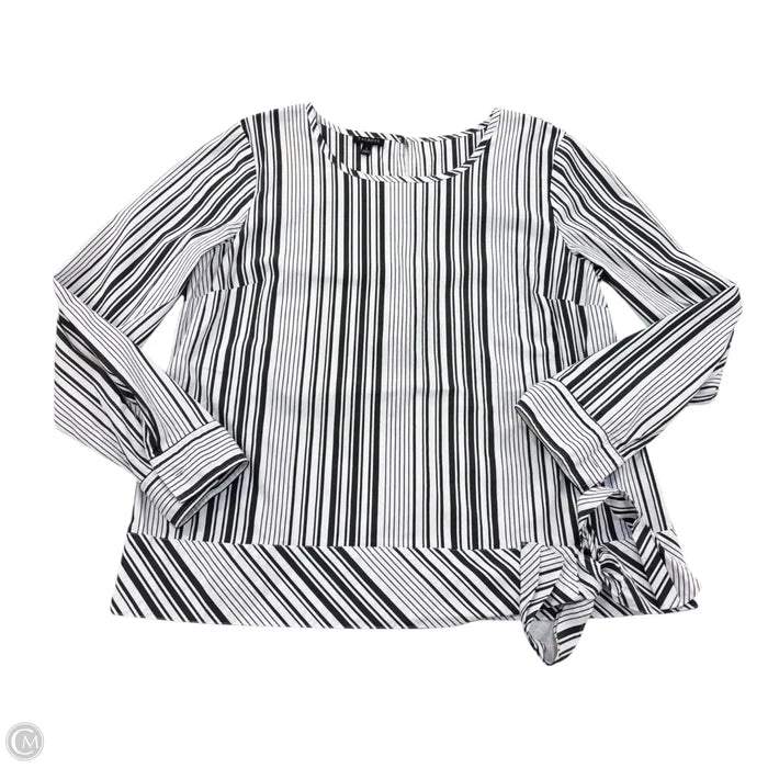 Top Long Sleeve By Talbots In Striped Pattern, Size: L
