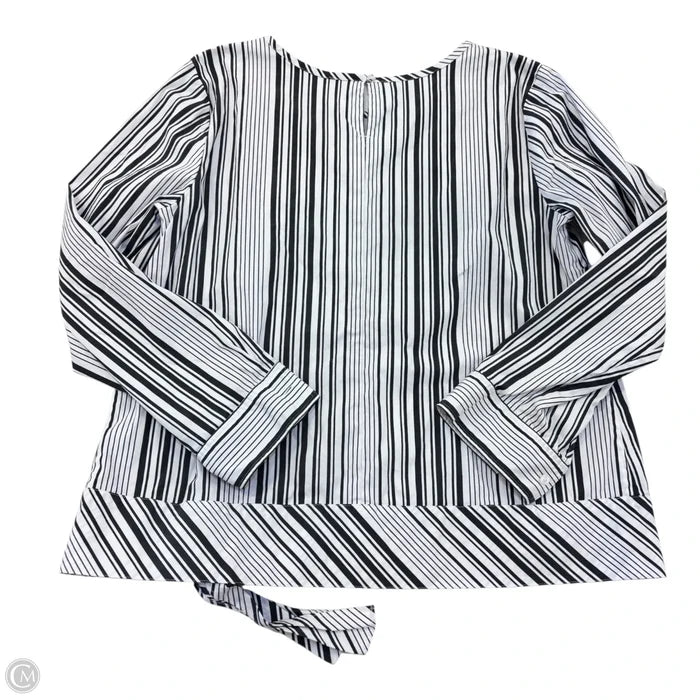 Top Long Sleeve By Talbots In Striped Pattern, Size: L