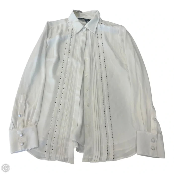 Top Long Sleeve By White House Black Market In Black & White, Size: 0