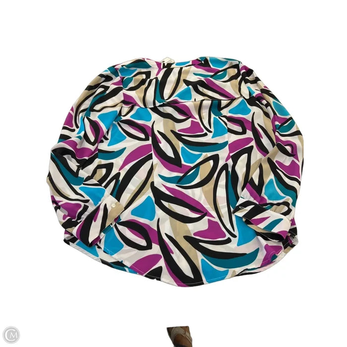 Top Long Sleeve By Worthington In Multi-colored, Size: L