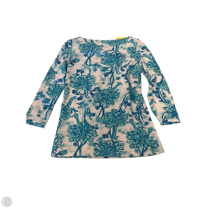 Top Long Sleeve Designer By Lilly Pulitzer In Blue, Size: Xs