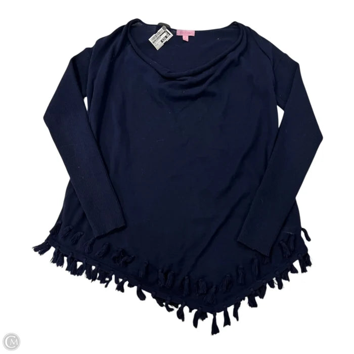 Top Long Sleeve Designer By Lilly Pulitzer In Navy, Size: S