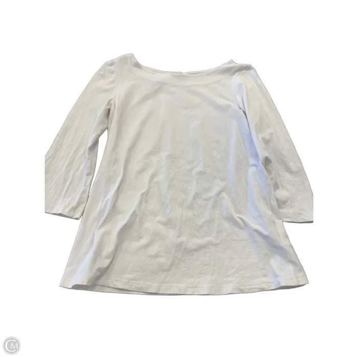 Top Long Sleeve Designer By Lilly Pulitzer In White, Size: Xs