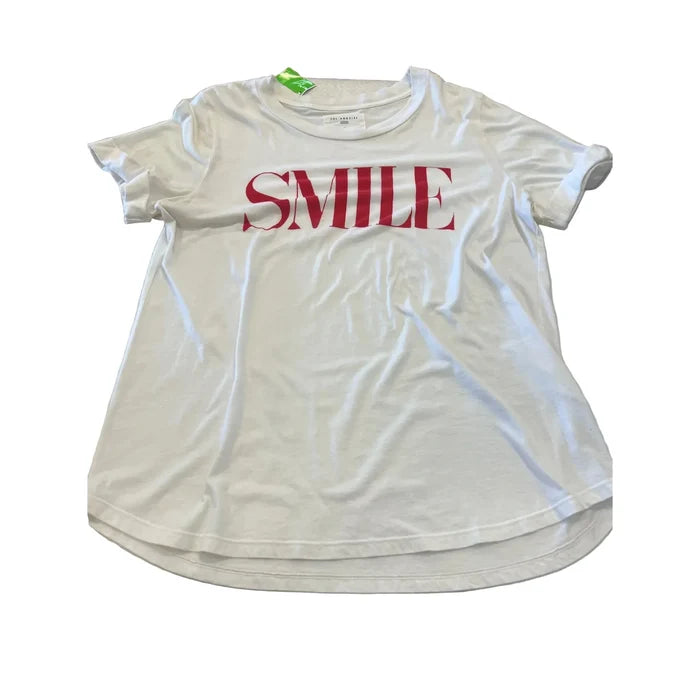 Top Short Sleeve Basic By Sol Angeles In White, Size: L