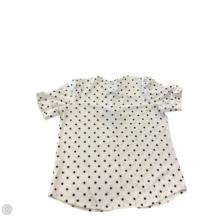 Top Short Sleeve By Adrianna Papell In Polkadot Pattern, Size: S
