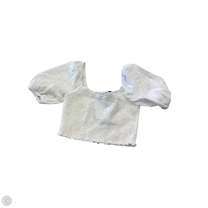 Top Short Sleeve By American Eagle In White, Size: S