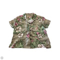 Top Short Sleeve By Caribbean Joe In Floral Print, Size: Lp