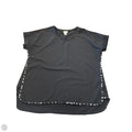 Top Short Sleeve By Chicos In Black & White, Size: L