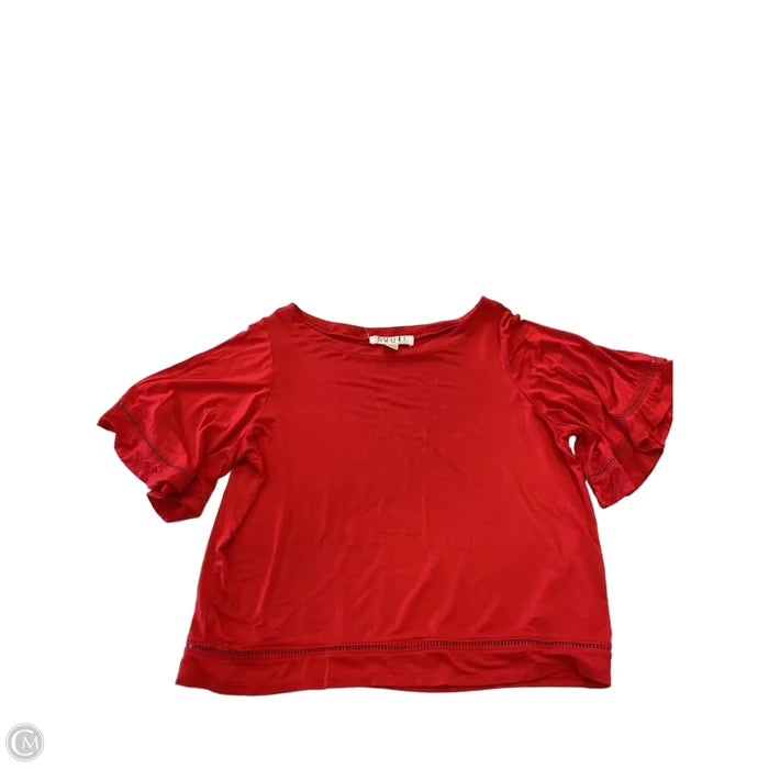 Top Short Sleeve By Clothes Mentor In Red, Size: L