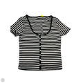 Top Short Sleeve By Clothes Mentor In Striped Pattern, Size: M