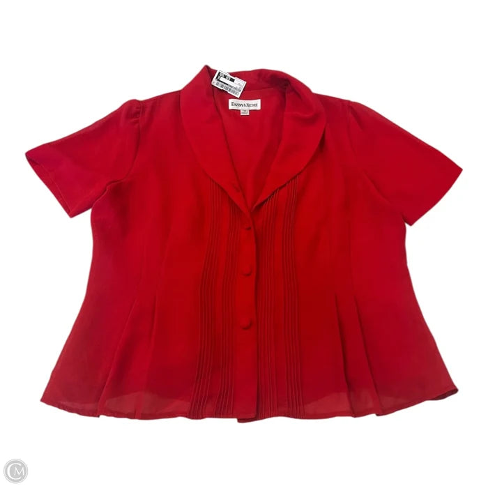 Top Short Sleeve By Dannyandnicole In Red, Size: Xl