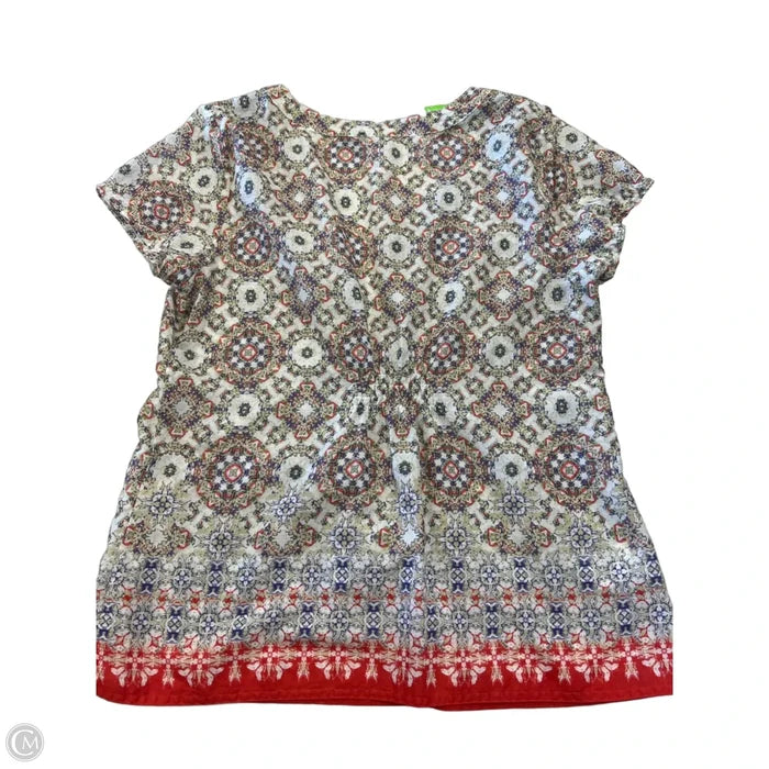 Top Short Sleeve By Eddie Bauer In Multi-colored, Size: L