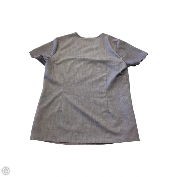 Top Short Sleeve By Figs In Grey, Size: S