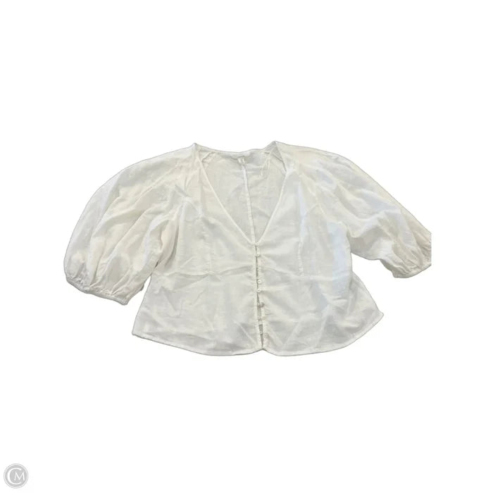 Top Short Sleeve By H&m In White, Size: L