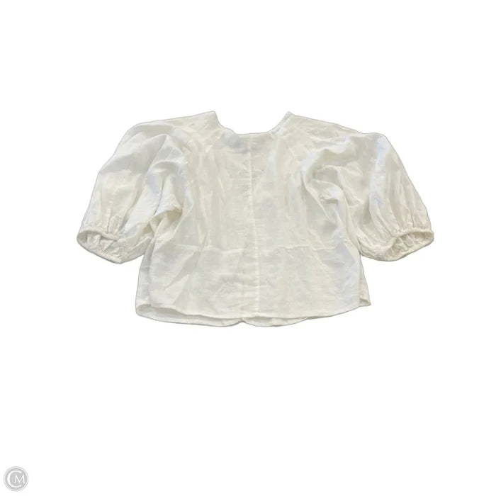 Top Short Sleeve By H&m In White, Size: L