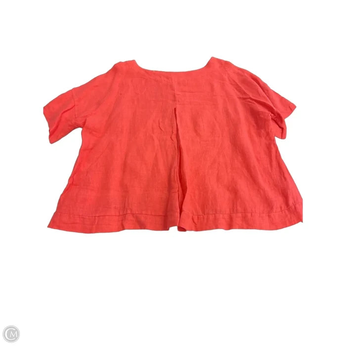 Top Short Sleeve By Kaktus In Coral, Size: L