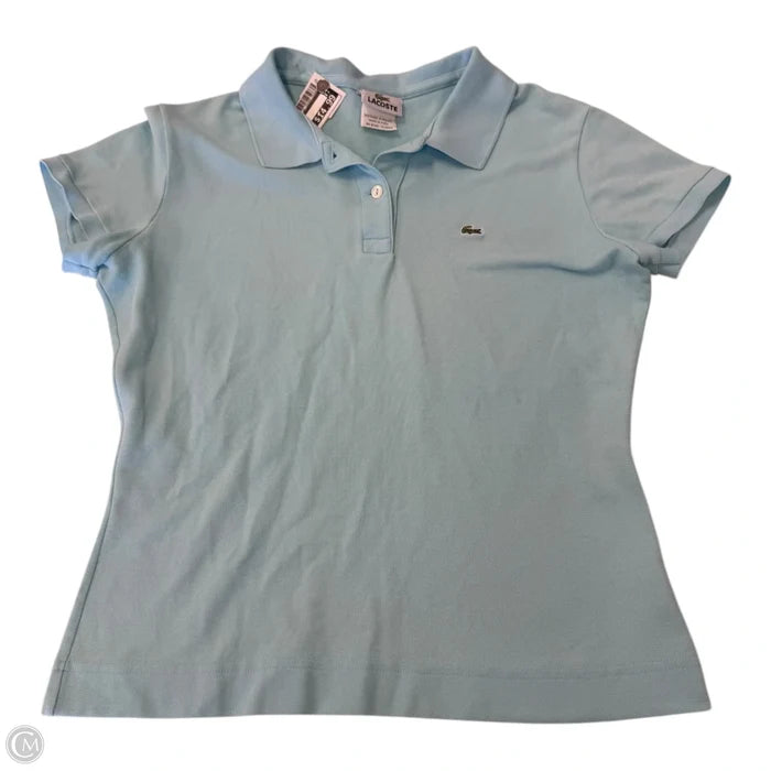 Top Short Sleeve By Lacoste In Blue, Size: S
