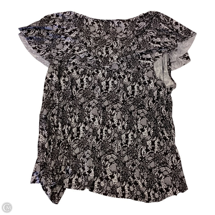 Top Short Sleeve By Lane Bryant In Black, Size: 3x