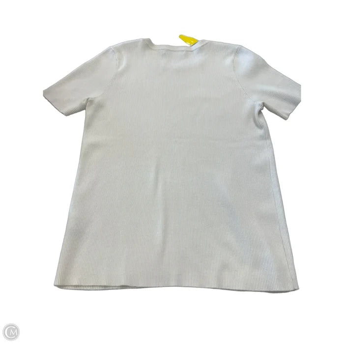 Top Short Sleeve By Lauren By Ralph Lauren In Cream, Size: L