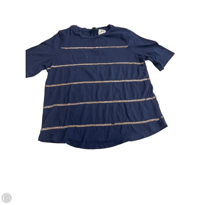 Top Short Sleeve By Lauren By Ralph Lauren In Striped Pattern, Size: M