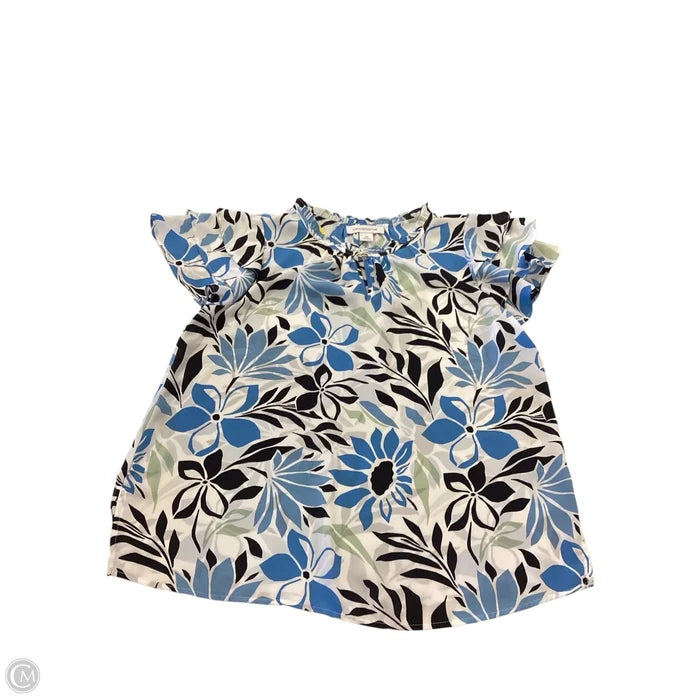 Top Short Sleeve By Liz Claiborne In Blue & Green, Size: Sp
