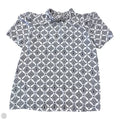 Top Short Sleeve By Loft In Blue & White, Size: Xs
