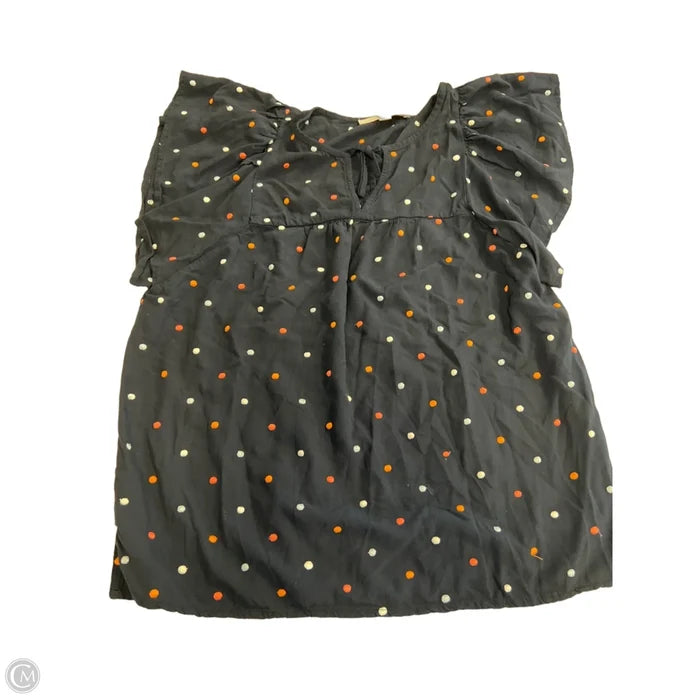 Top Short Sleeve By Loft In Polkadot Pattern, Size: M