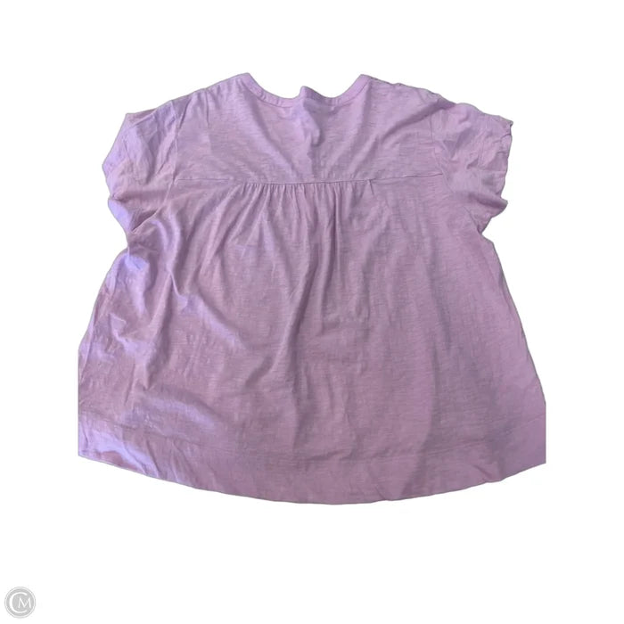 Top Short Sleeve By Loft In Purple, Size: L